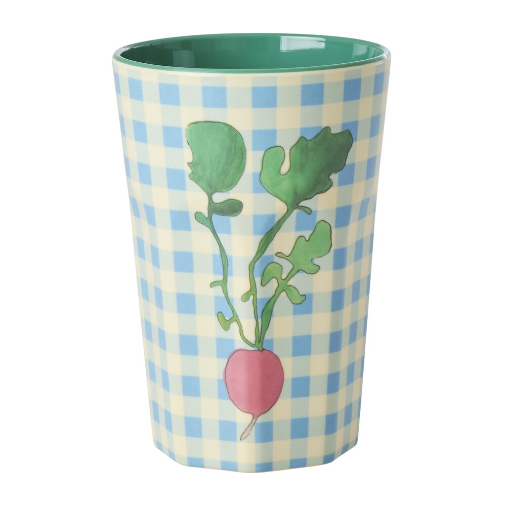 Melamine Ravishing Radish Print Tall kop - 400 ml.